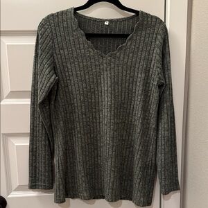 Source Unknown Charcoal V-Neck Sweater